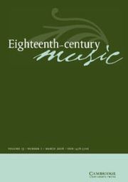 Eighteenth-Century Music article